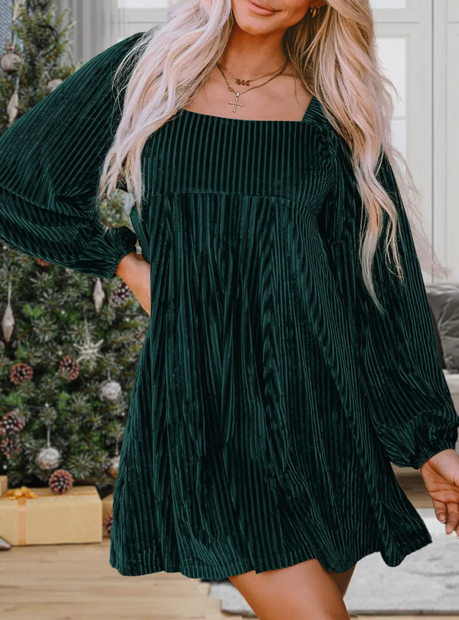 Holiday babydoll dress