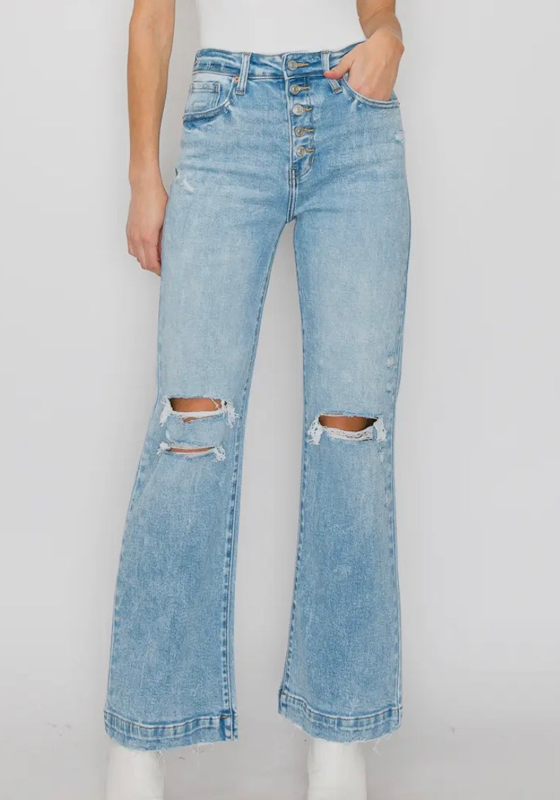 90’s vintage stretch wide jeans