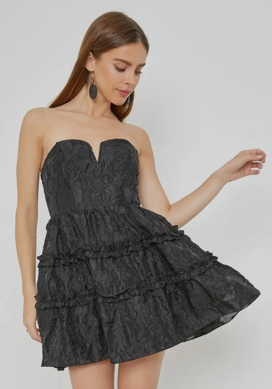 Black swan mini dress