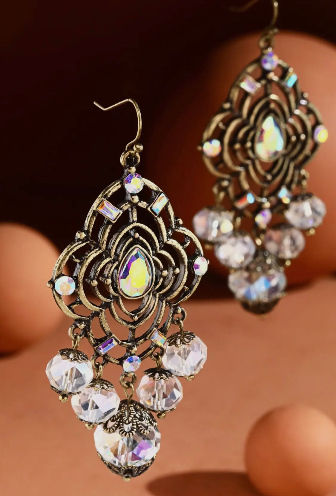 Boho AB Chandelier Earrings