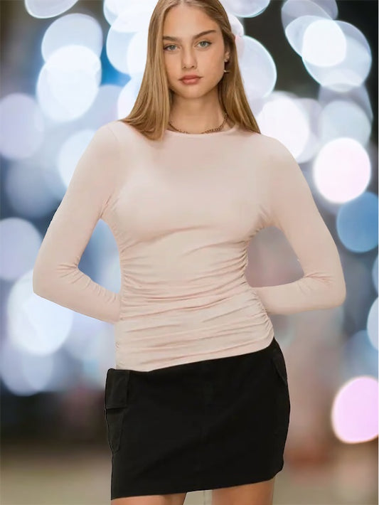 The softest long sleeve In Nude