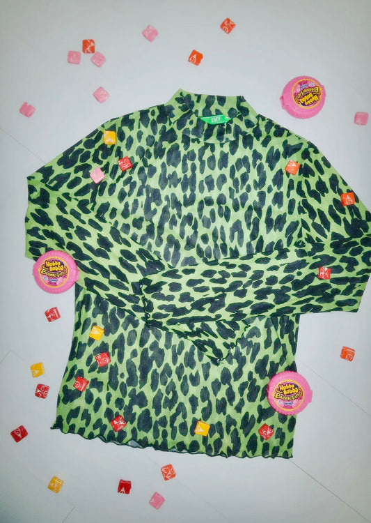Fierce Green Mesh Top