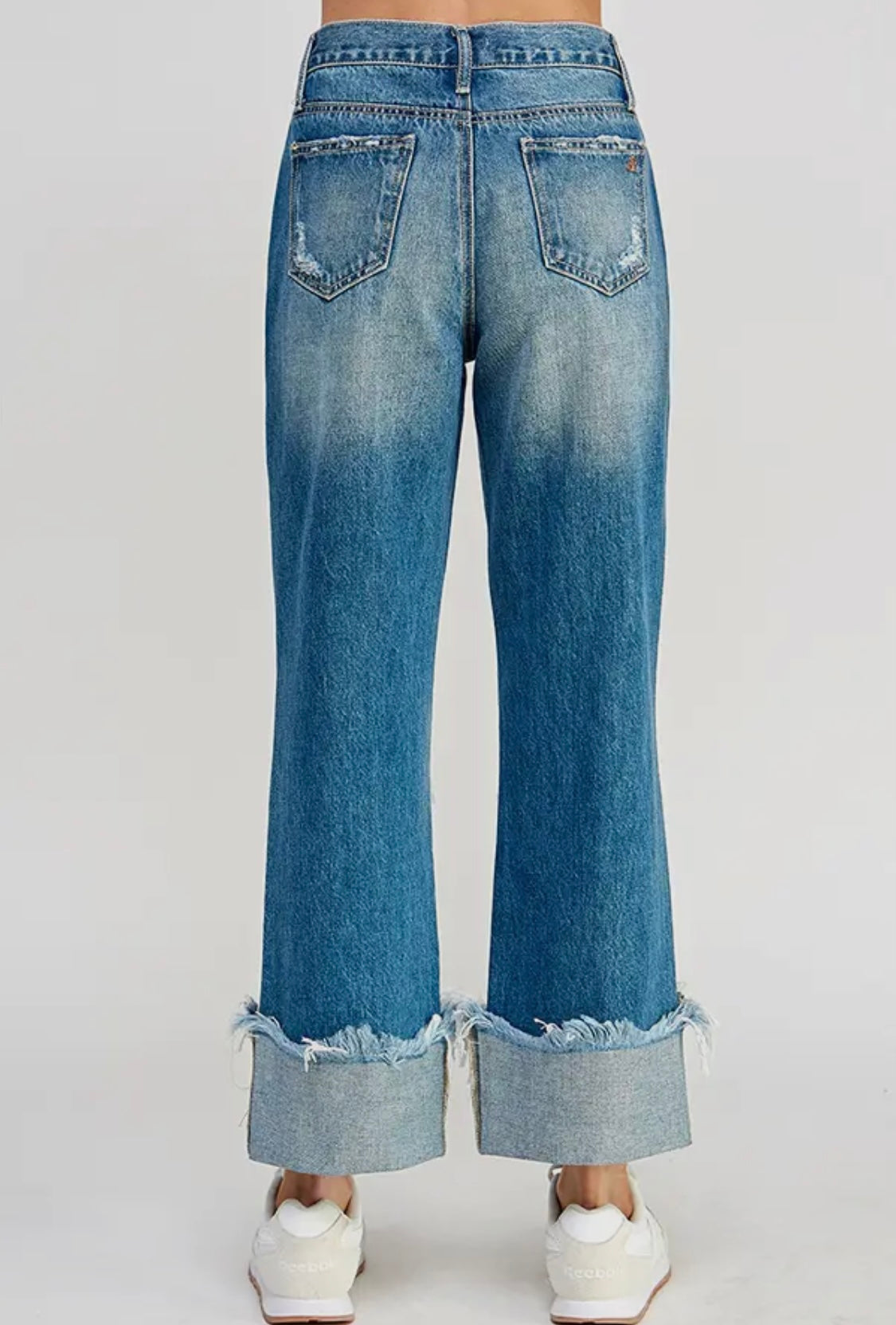 High Rise Cuffed Up Jeans