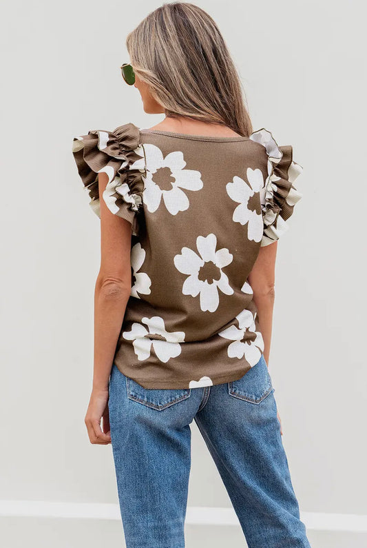 Floral Smocked Coco Texture Blouse
