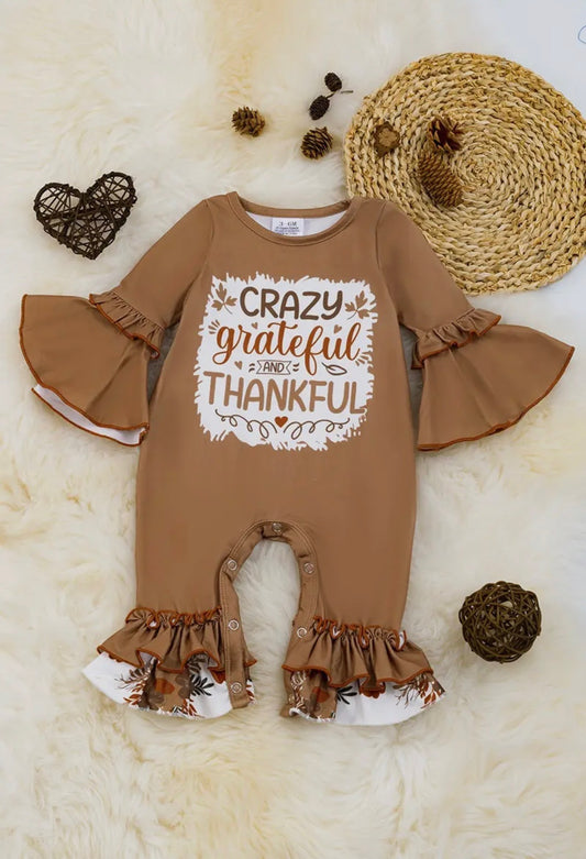 Grateful baby romper