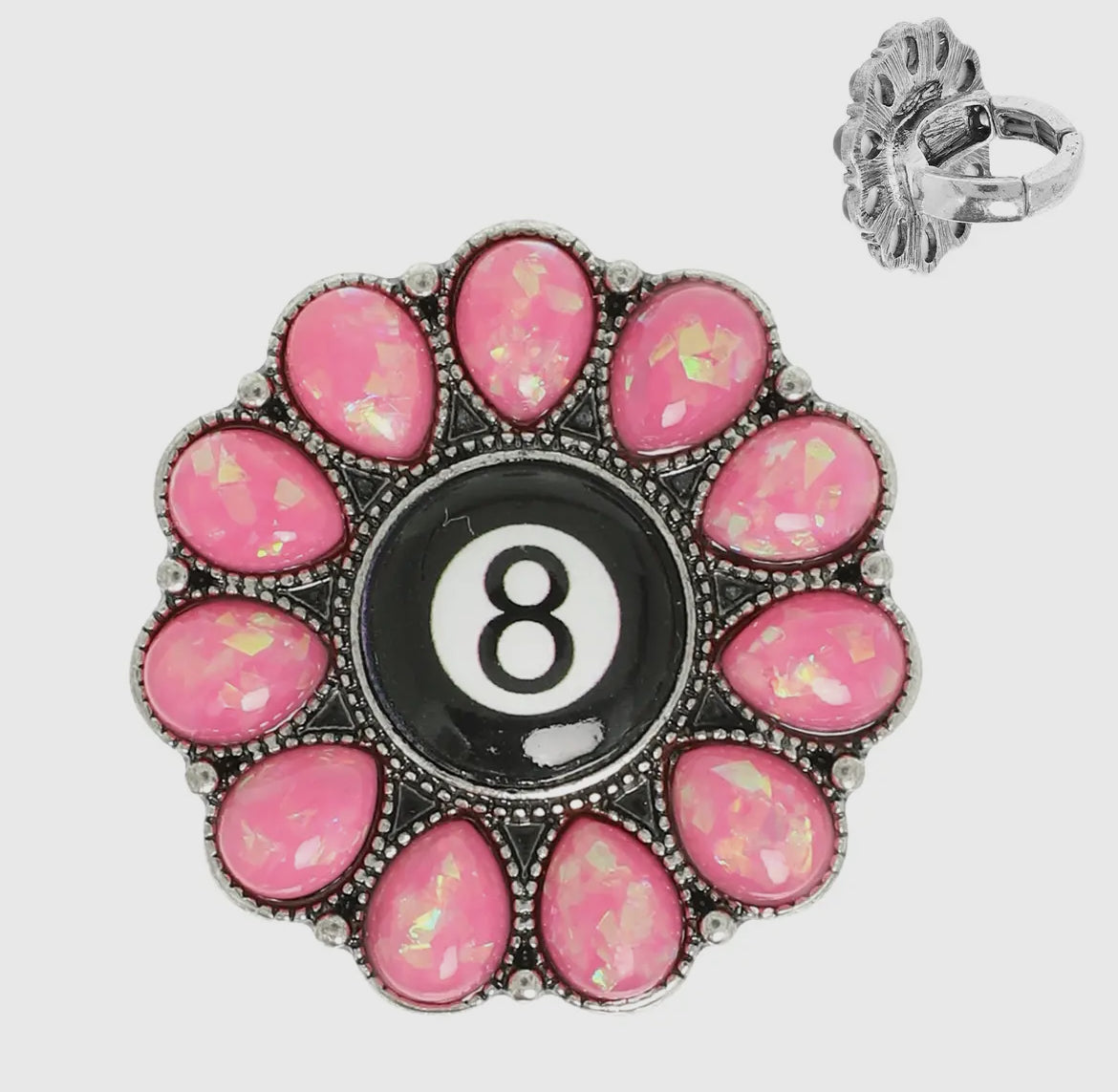 Concho 8 ball ring
