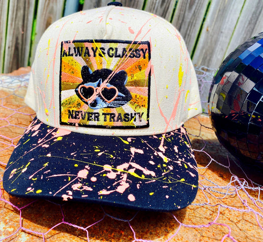 Splatter patch hat