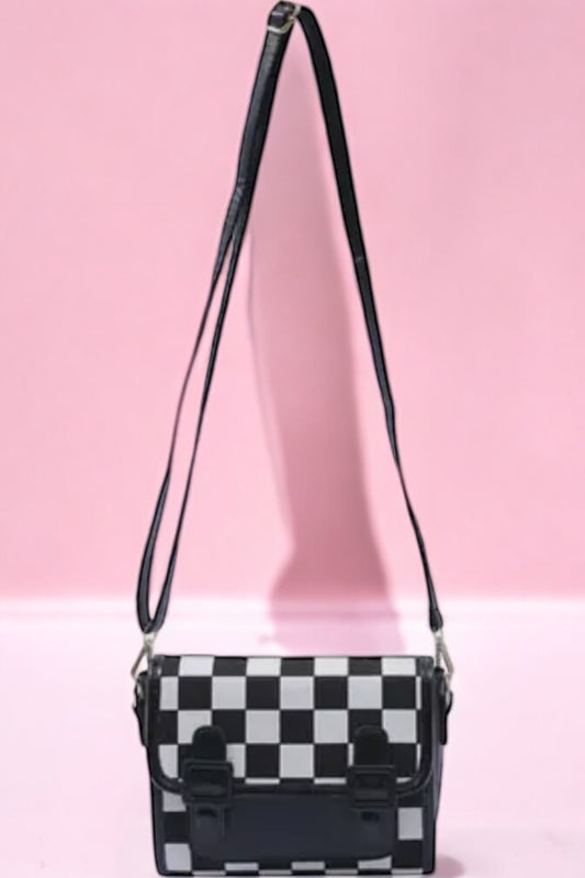 Checkerboard Crossbody Handbag