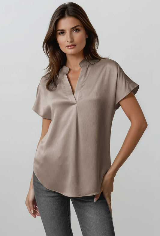 Drop shoulder Crinkle blouse