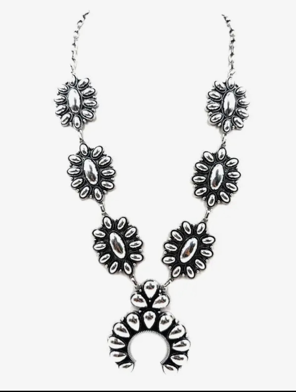 Squash blossom necklace set