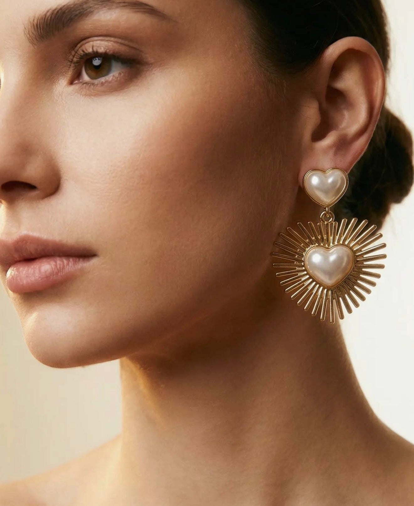 Radiant heart earrings