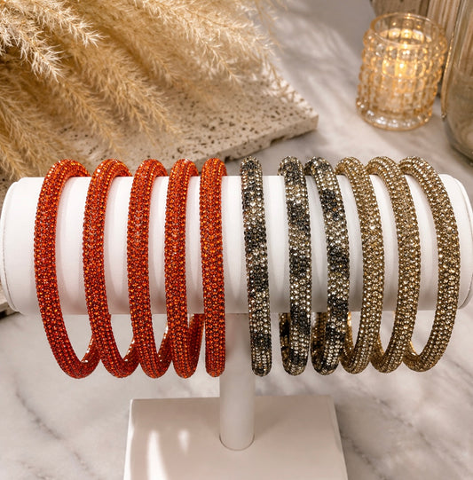 Rhinestone Mesh Statement bangles