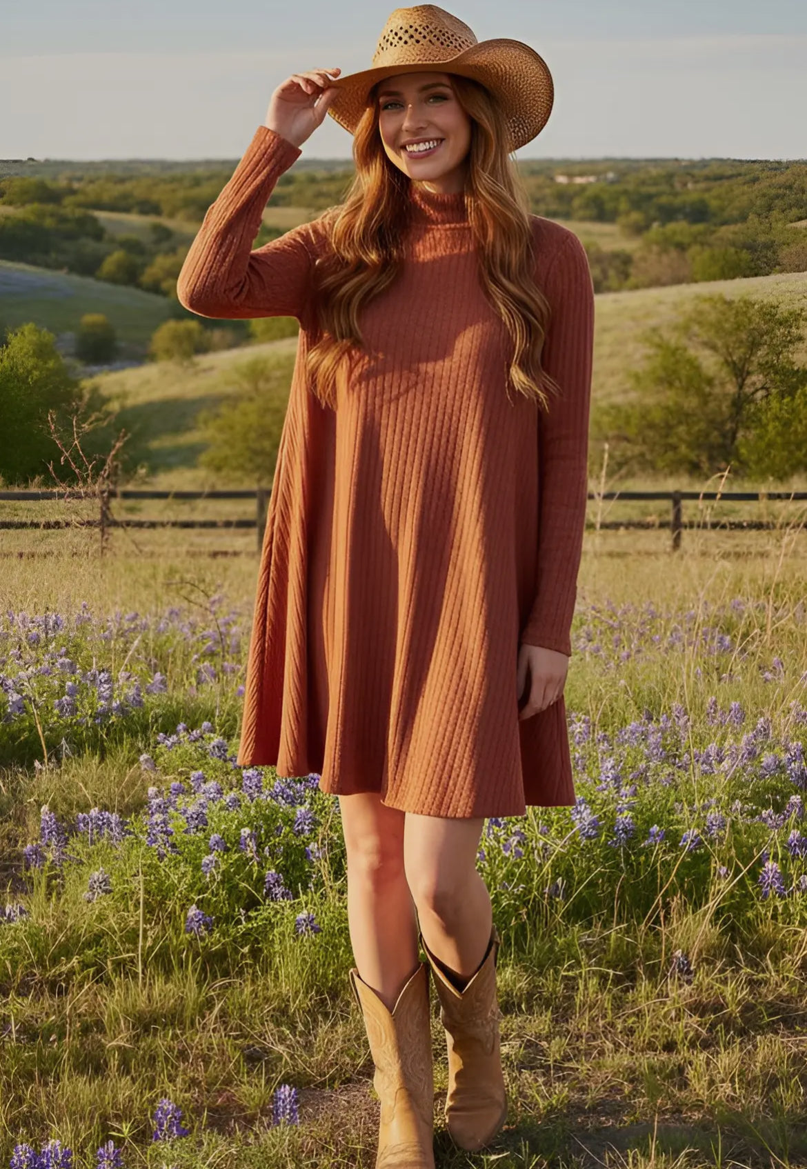 Ribbed sweater dress