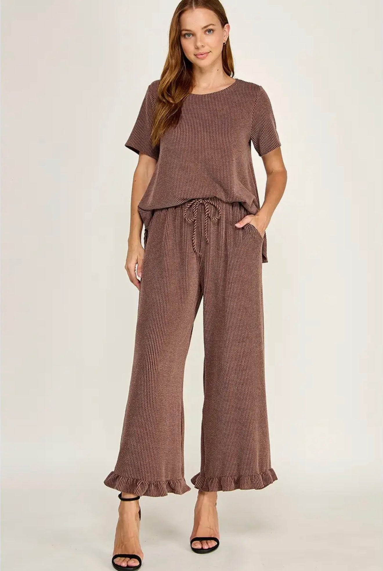 Solid curly rib set