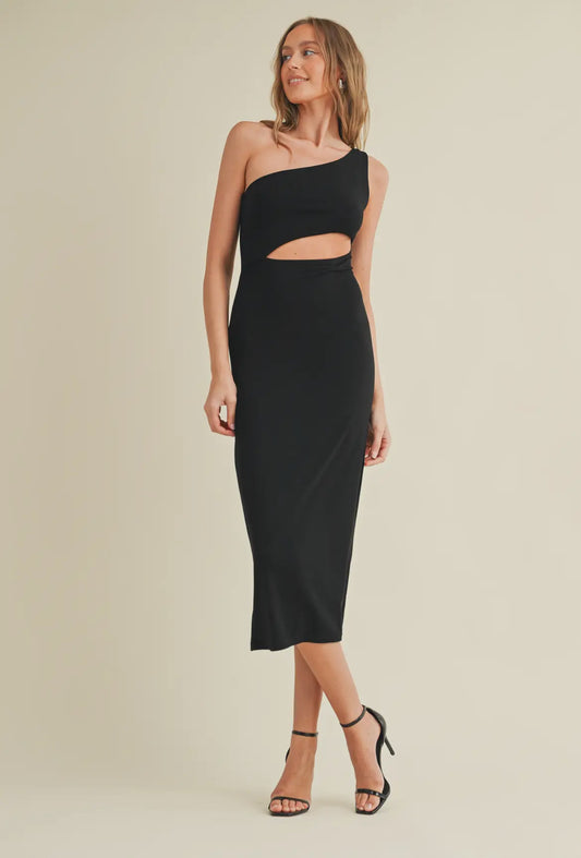 Cut out one shoulder dress