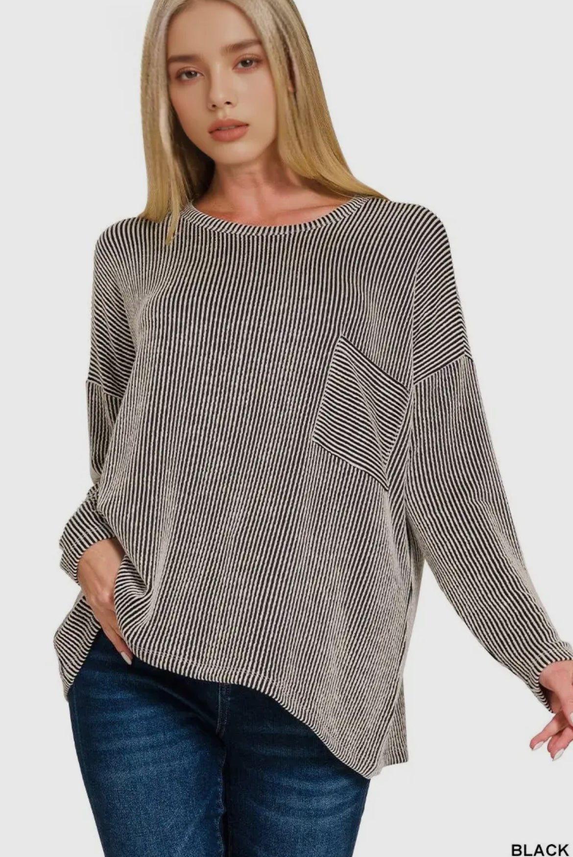 Striped oversized long sleeve