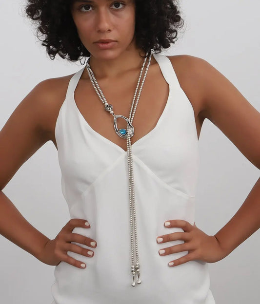 Hand made silver plated necklace