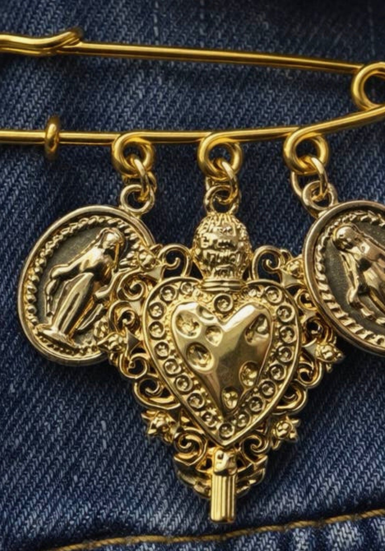 Sacred heart brooch