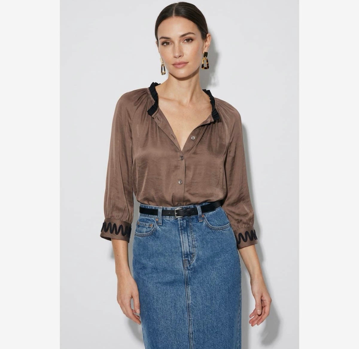 Cocoa dust blouse