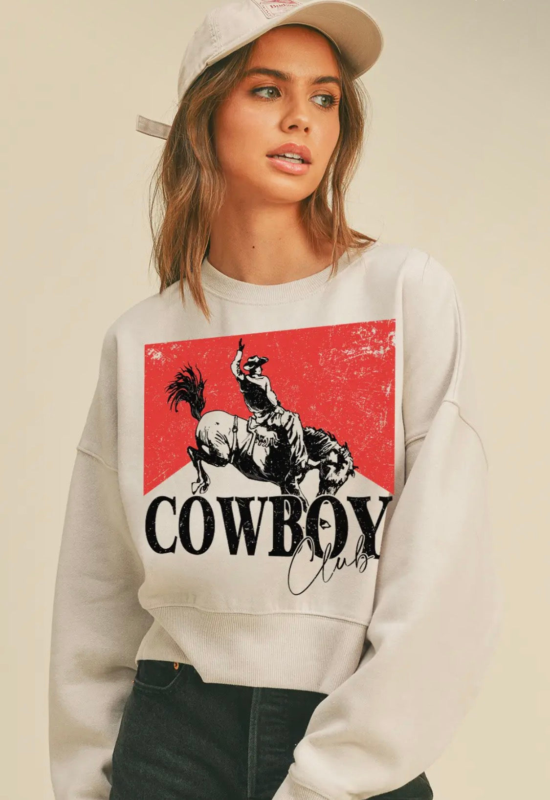 Crop Cowboy Sweatshirt