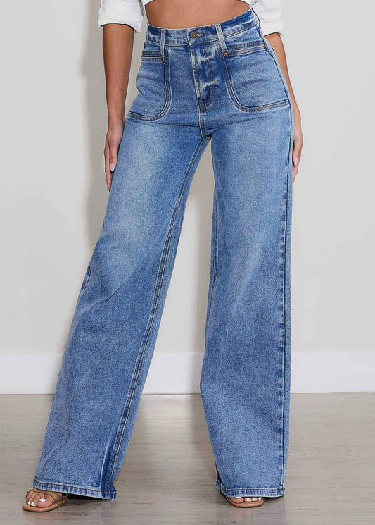 Wide leg palazzo jean