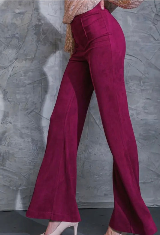 Faux suede pant