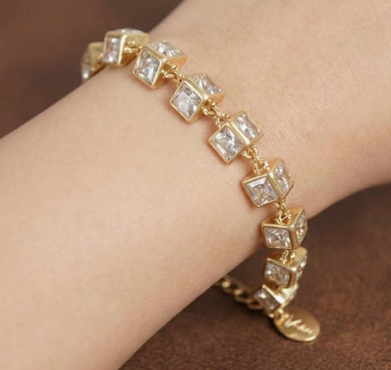 Vintage 18k gold plated Sarah bracelet