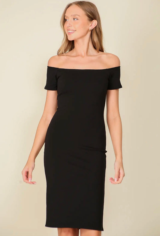 Black bodicon dress