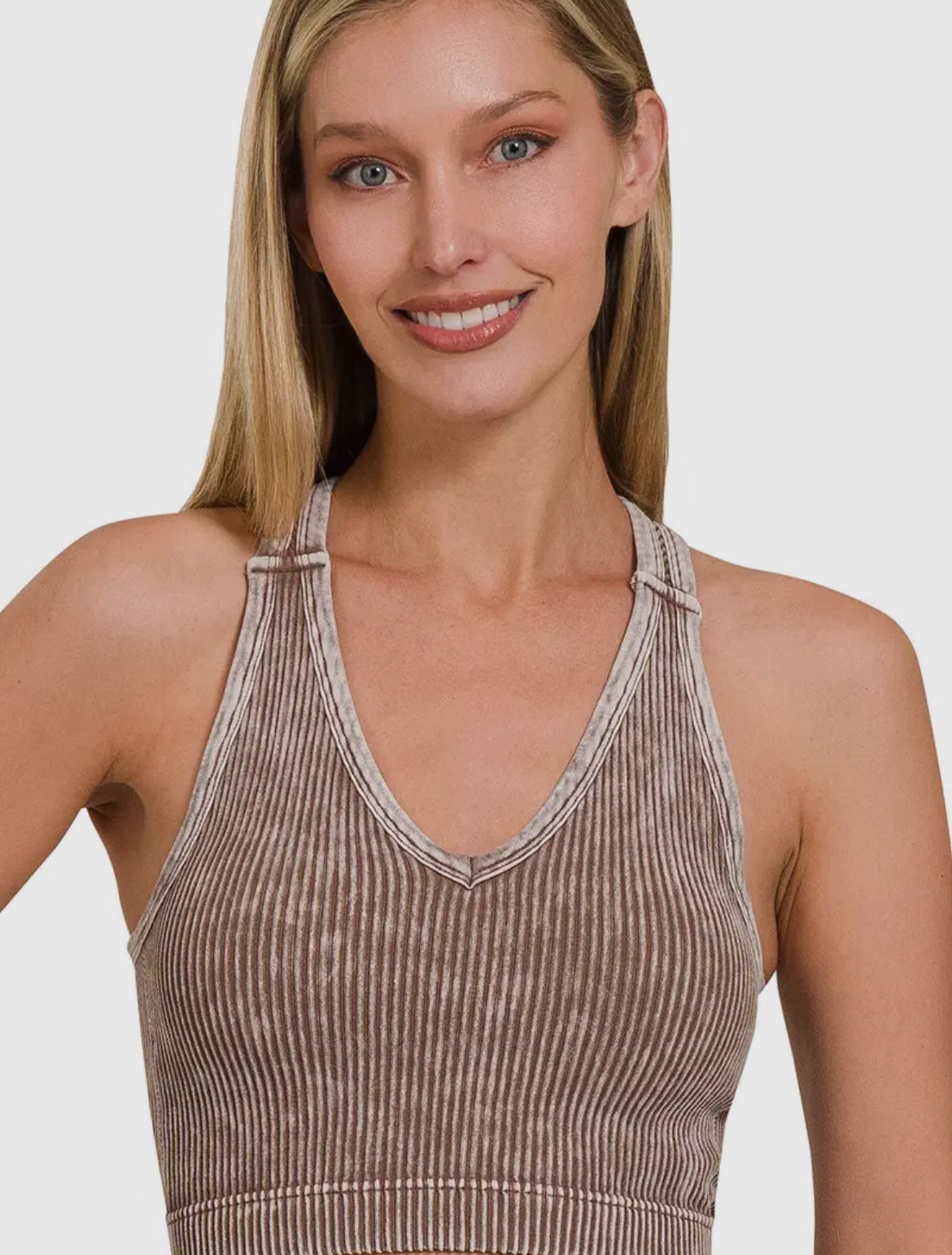 Ribbed crop tank
