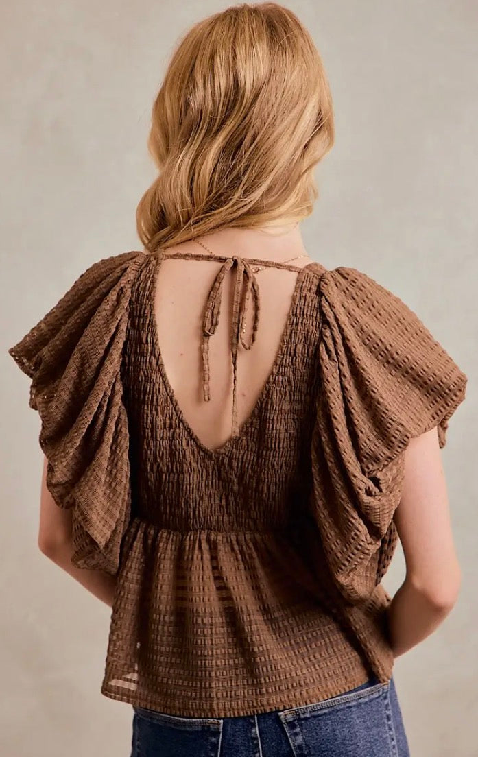Bubbled Sleeves Blouse