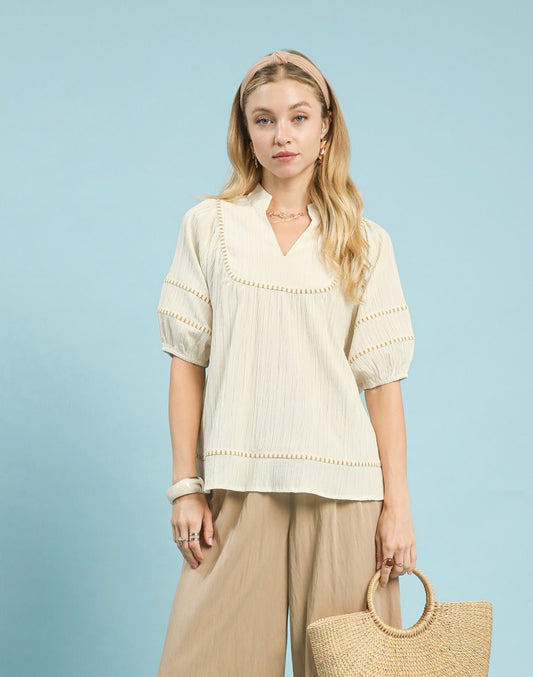 Baby ecru love blouse