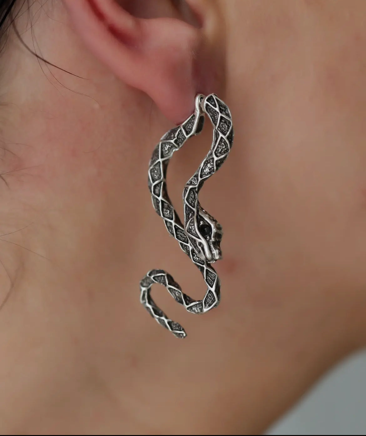 Double snake earrings