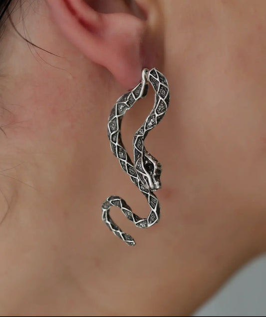 Double snake earrings