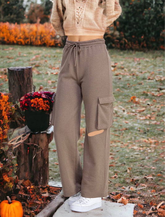 Cool & Collective Khaki Cargo Joggers