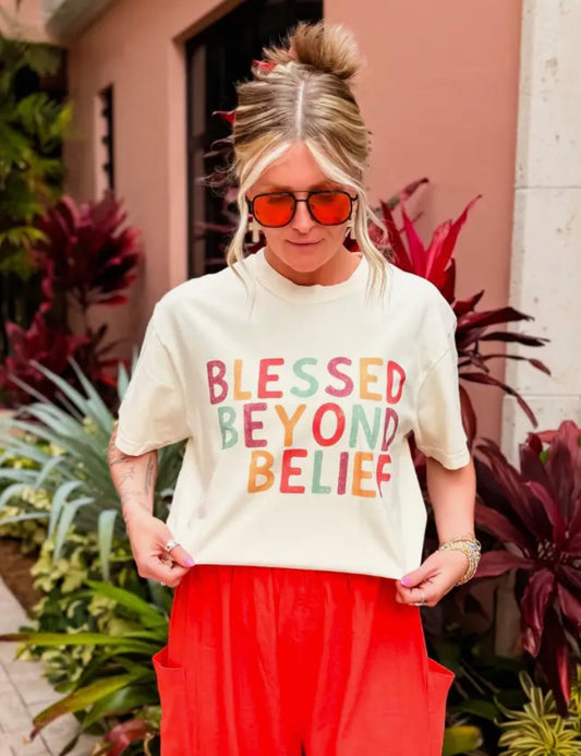 Blessed beyond belief tee