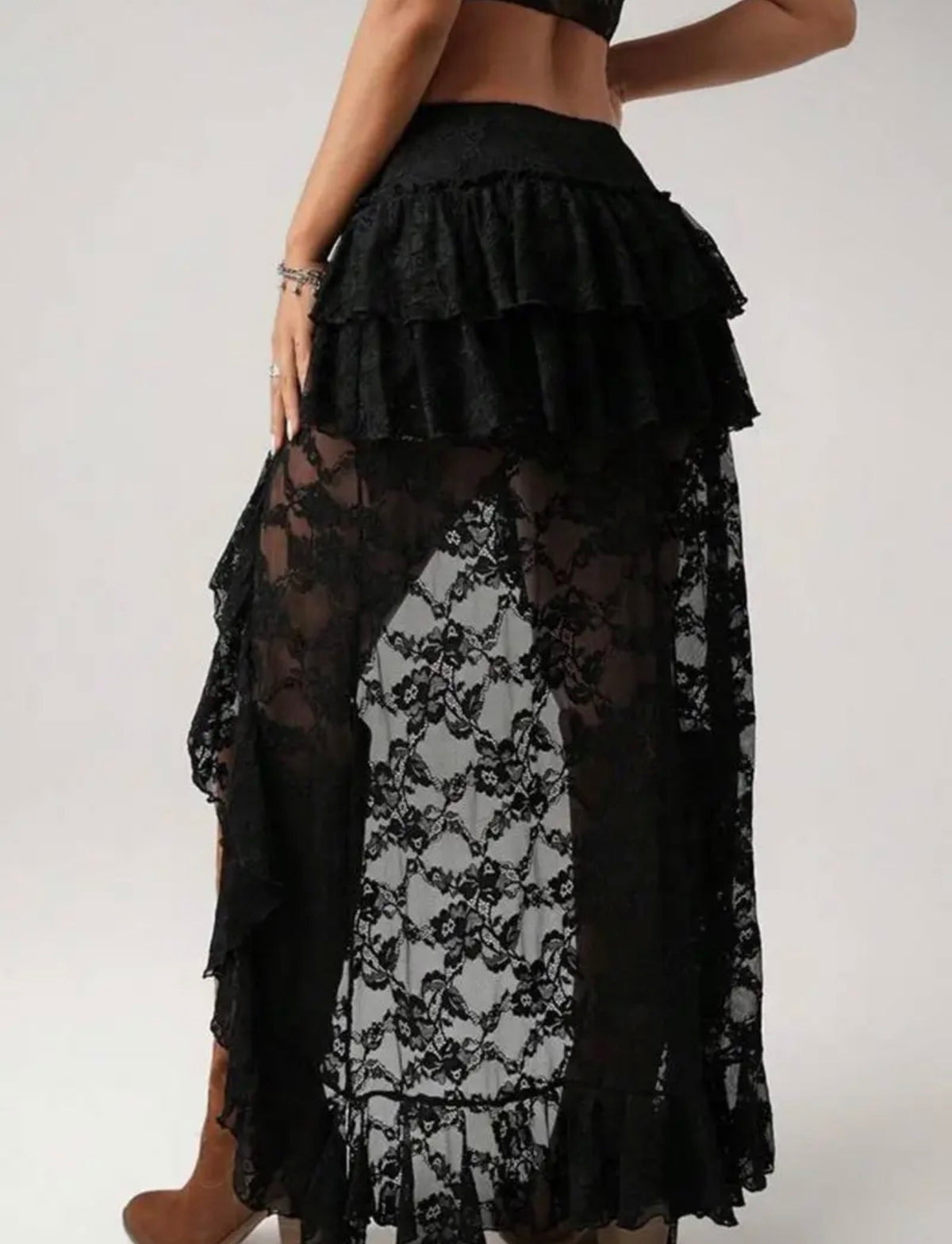 Midnight Romance Lace Maxi Skirt