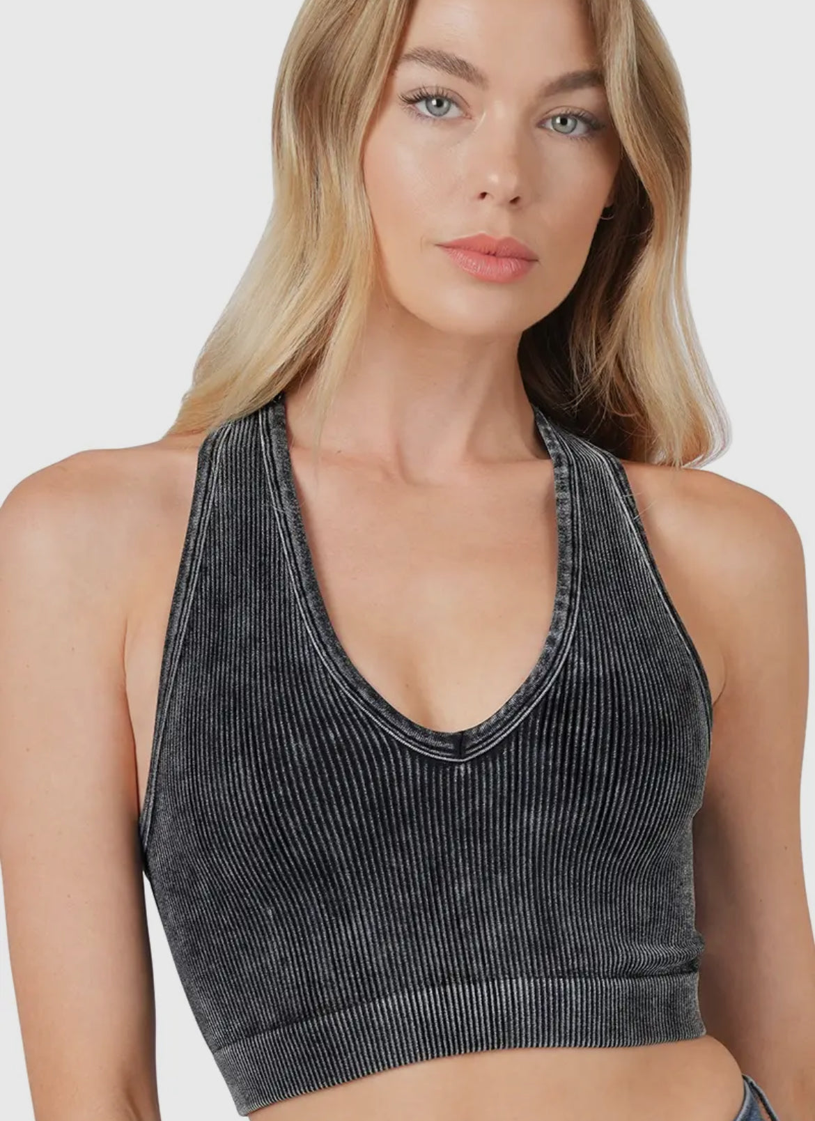 Ribbed crop tank
