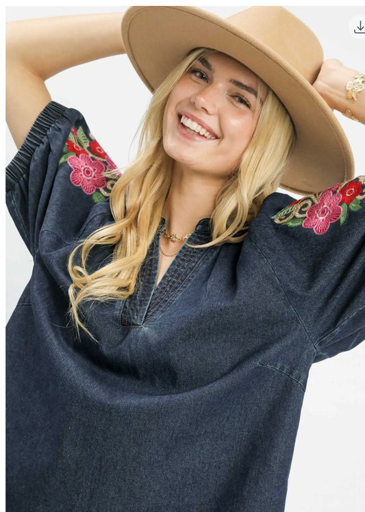 Blue Jean beauty blouse