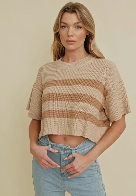 Ribbed knit sweater top