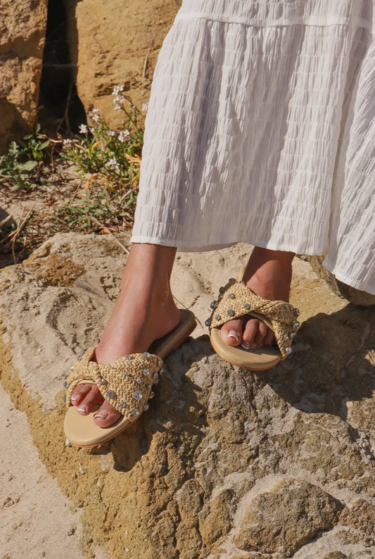 Marleen rafia sandal