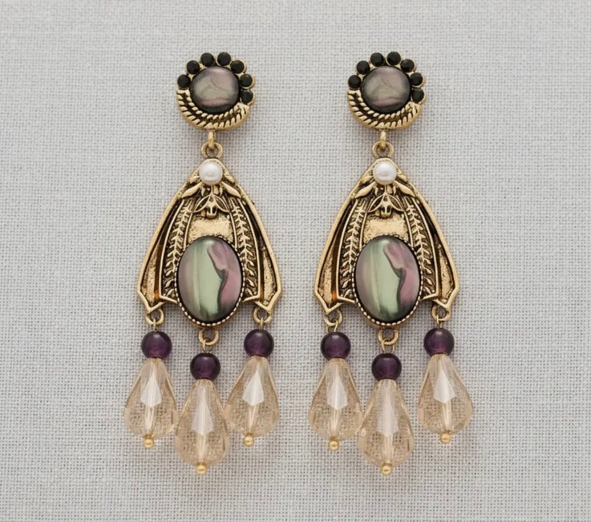 Vintage lamp earrings