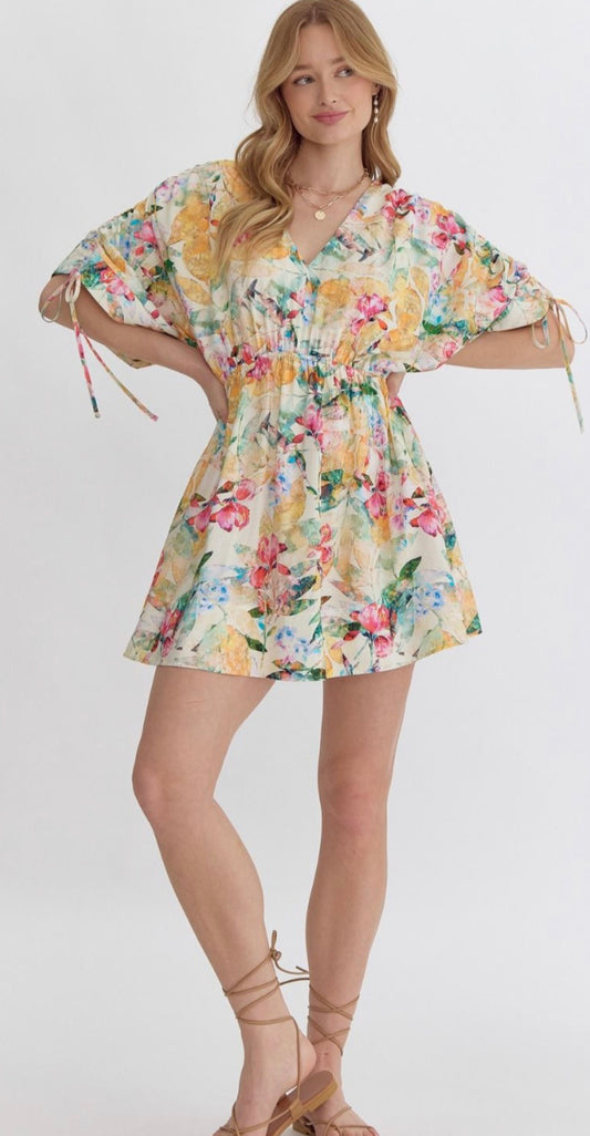 Floral mini dress