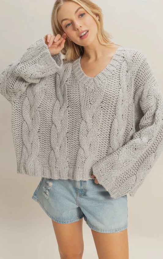 V Neck Oversized Sweater