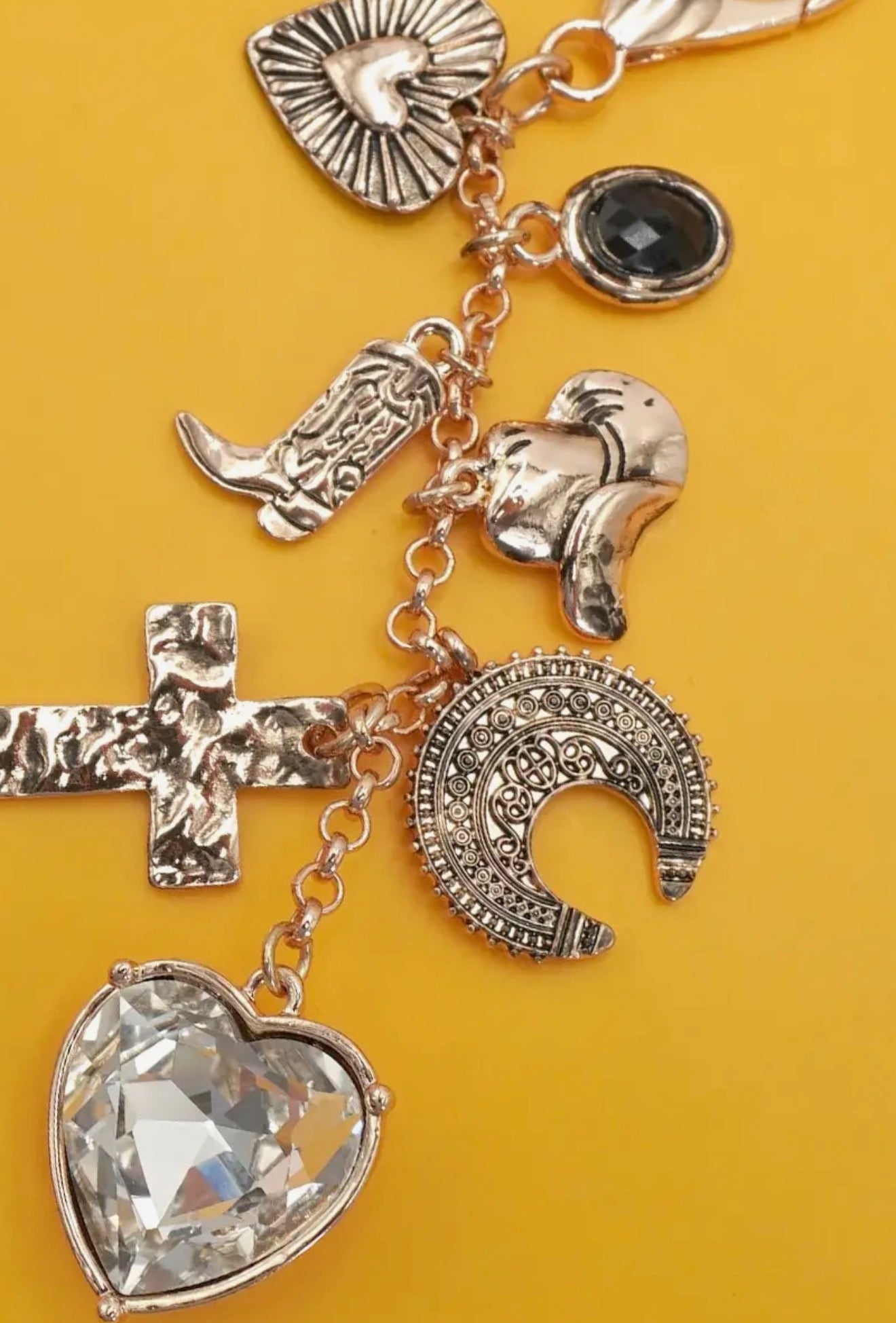 Western boot bag charm