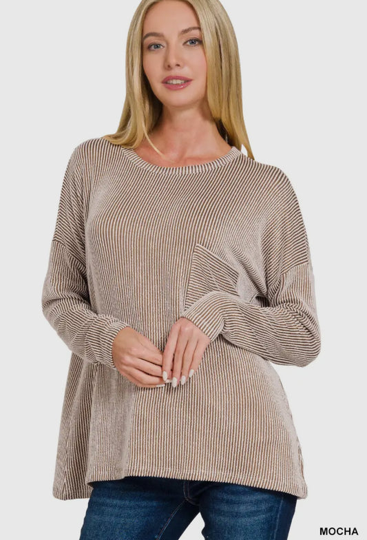 Striped oversized long sleeve
