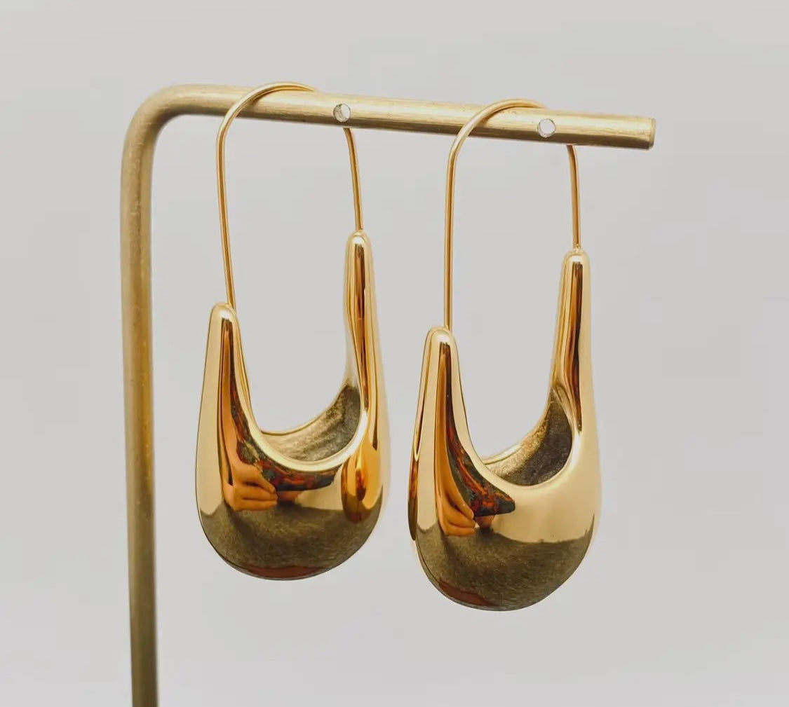 18K Gold Plated Snatched Earrings