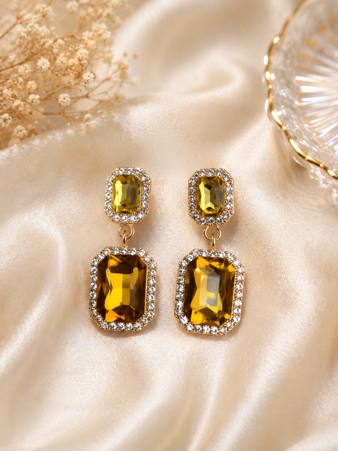 Golden Honey Drop Earrings