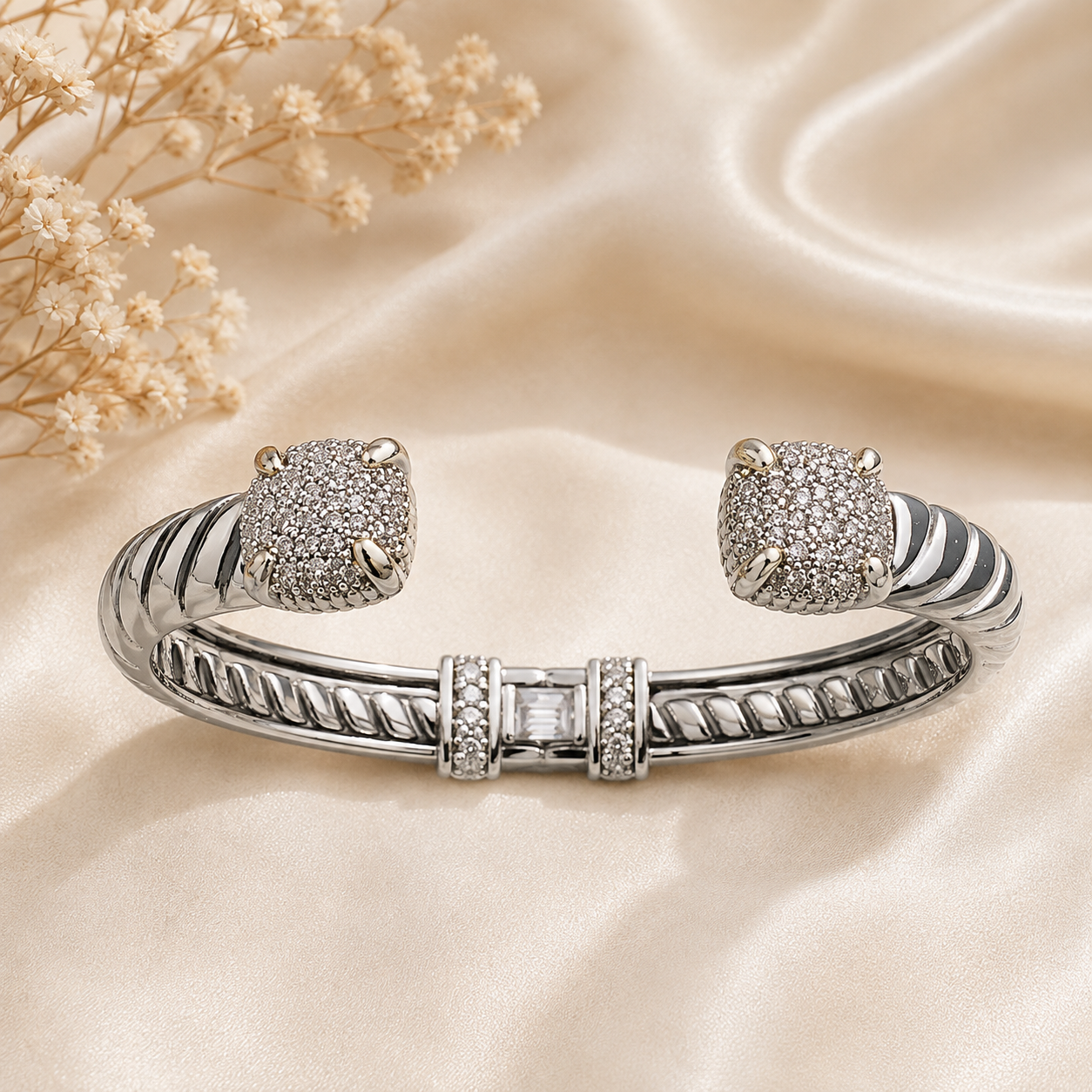 Silver Luxe Cuff Bracelet