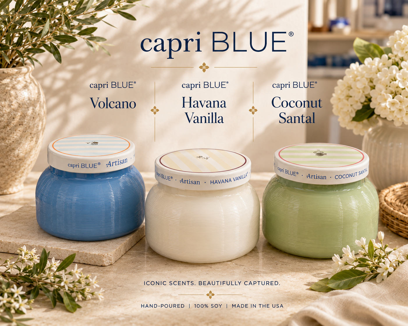 19 oz capri BLUE candles