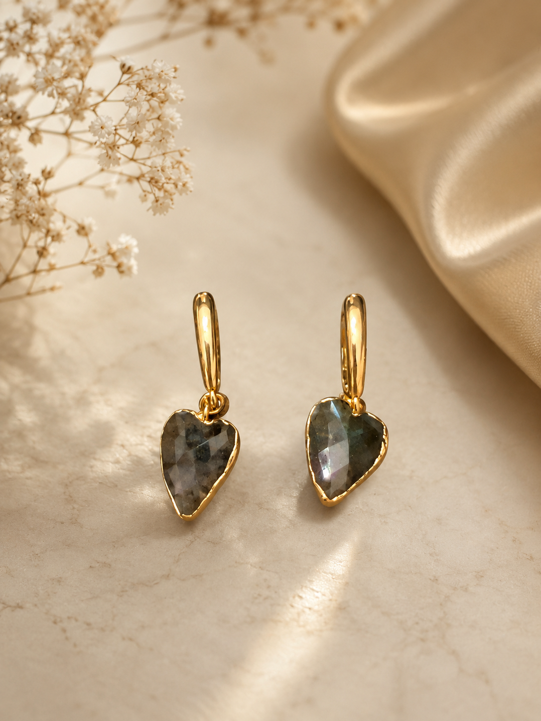Midnight Heart Earrings